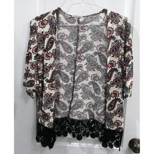 Charlotte Russe Womens Short-Sleeve Open Blouse Top Size XS Very Soft